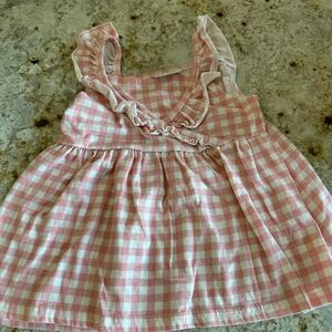 Nicole Miller Pink Gingham Girls Top